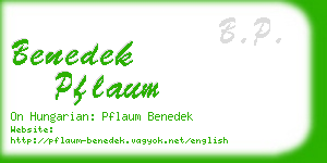 benedek pflaum business card